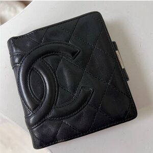 ❌SOLD Chanel Quilted Black Leather Wallet